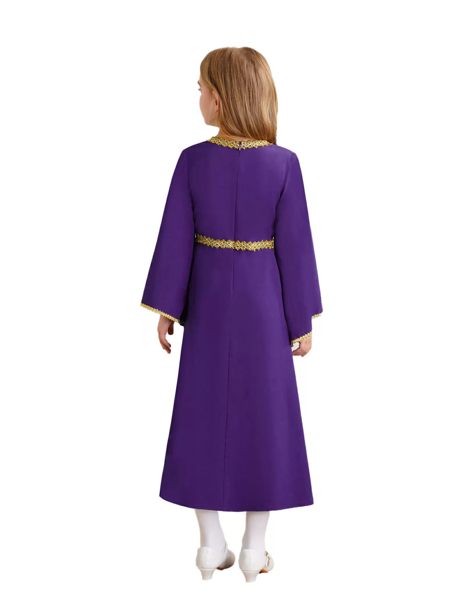 Kids Girls Long Sleeve Medieval Renaissance Royalty Princess Dress