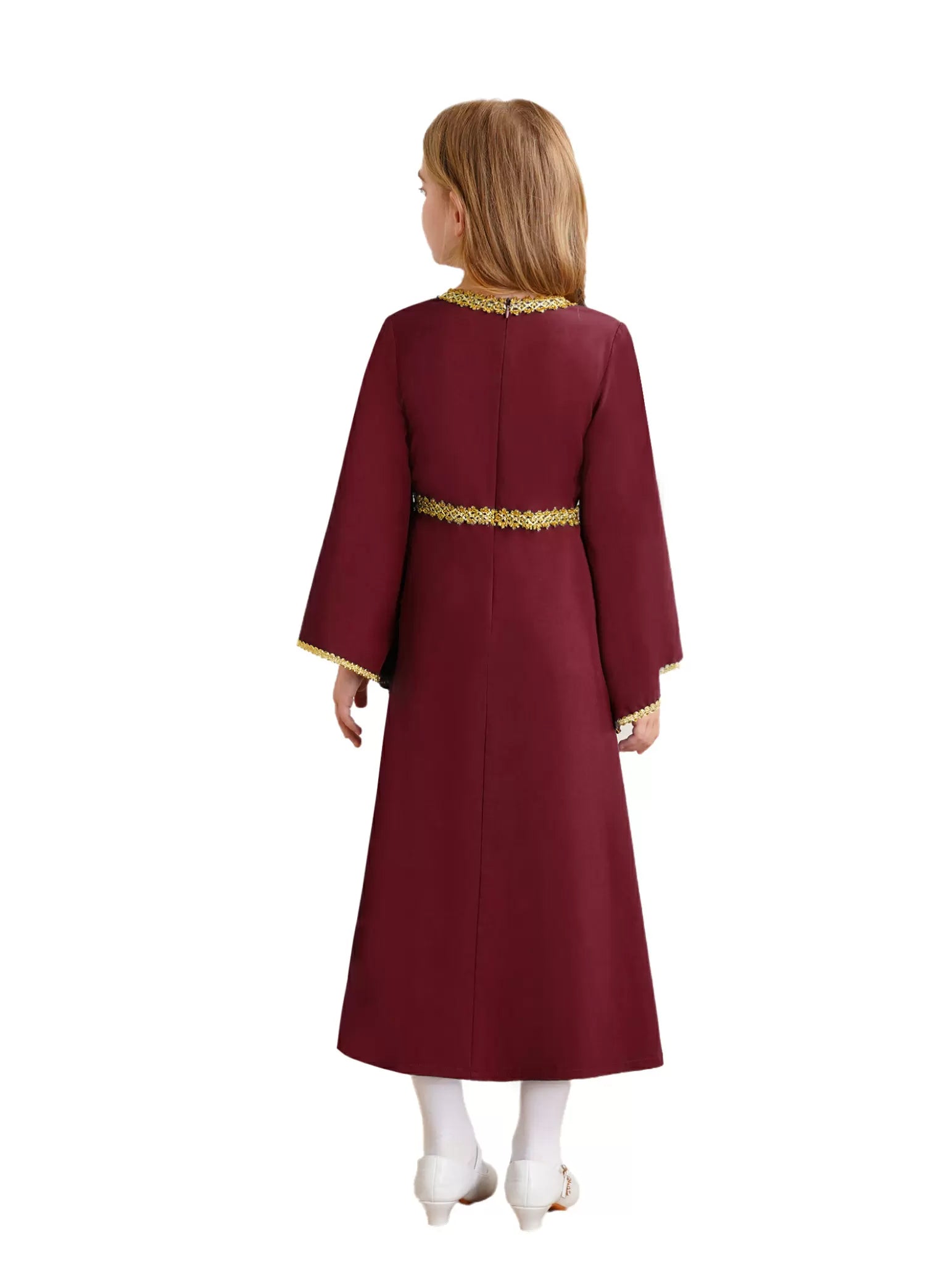 Kids Girls Long Sleeve Medieval Renaissance Royalty Princess Dress