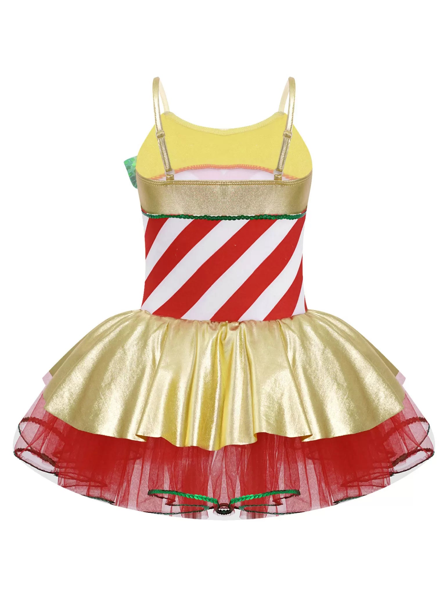 Kids Girls Christmas Sleeveless Sequins Bowknot Mesh Tutu Dress