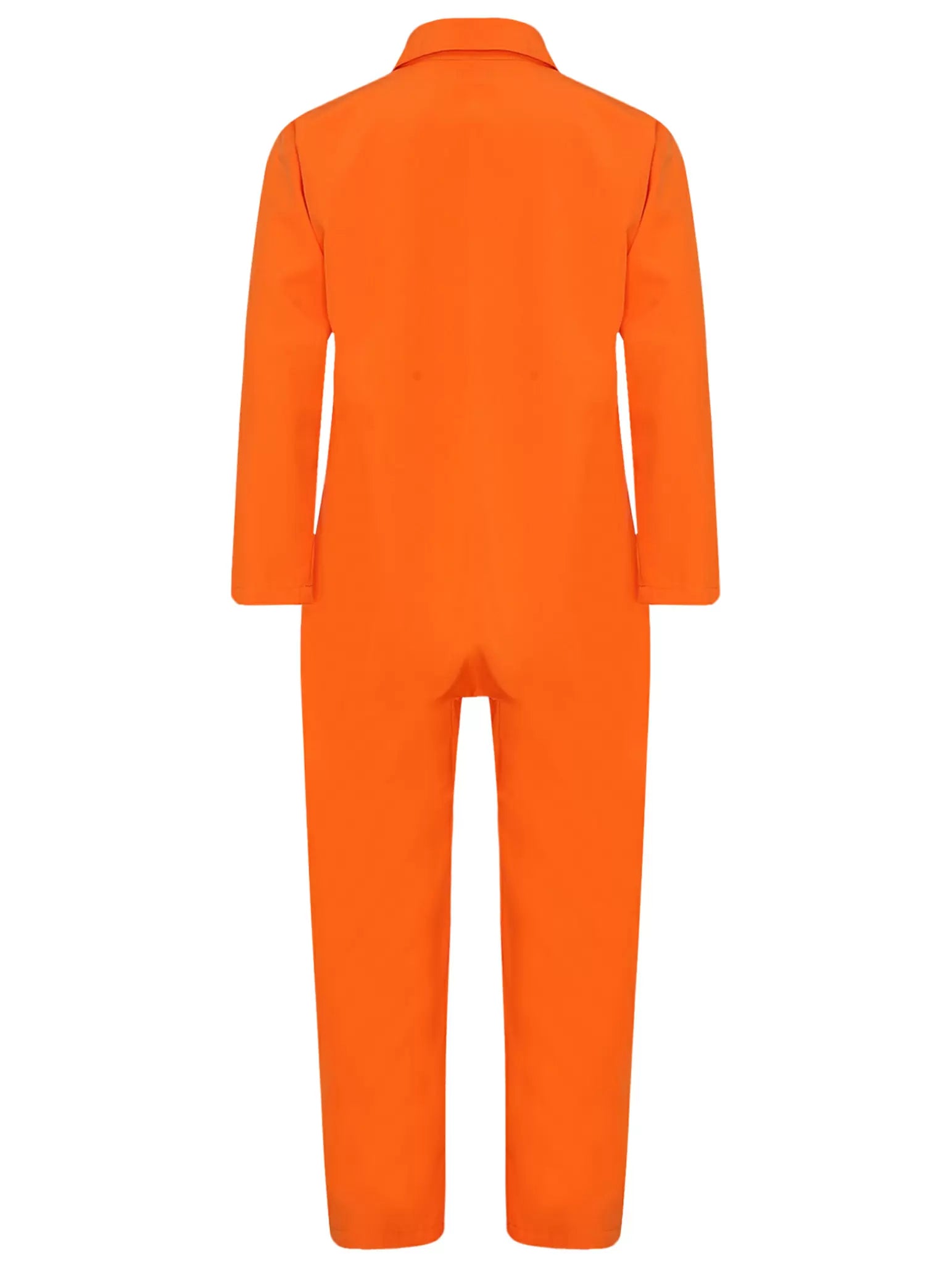 Kids Long Sleeve Lapel Front Zipper Prisoner Costume Jumpsuit