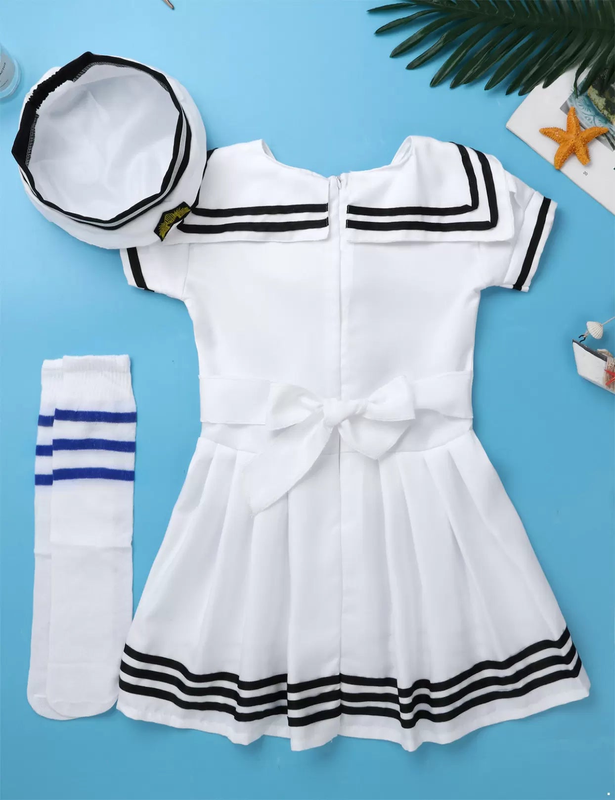 Kids Girls 3Pcs Sailor Uniform Cosplay Costume School Chorus