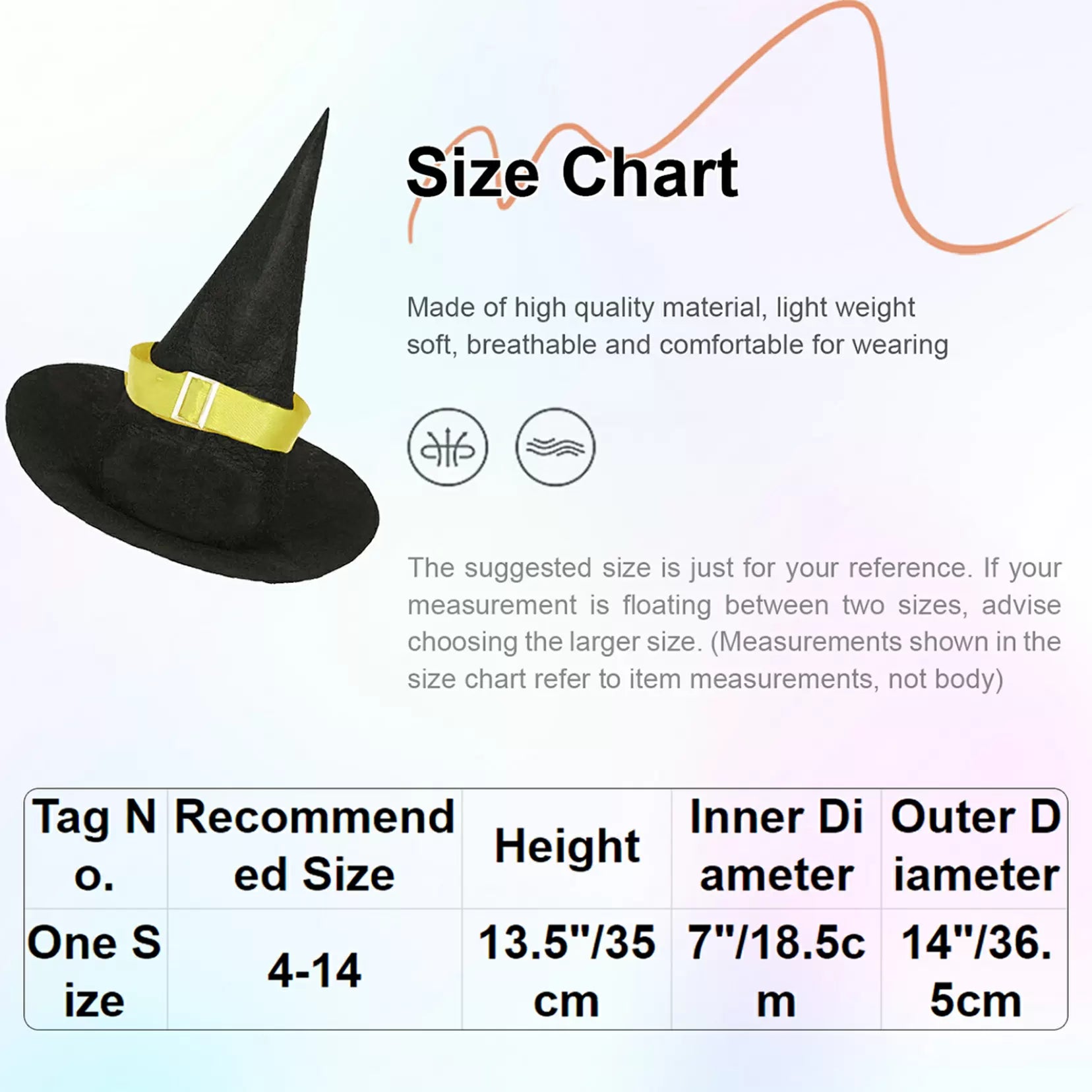 Girls Witch Hat for Halloween Cosplay Party Wizard Role Play Accessory