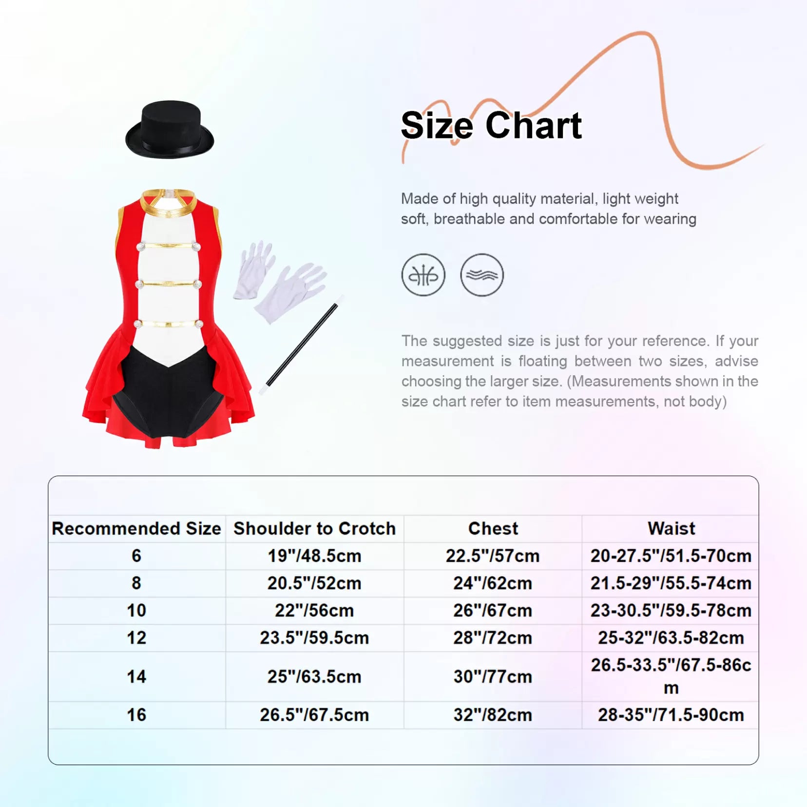 Costume de cirque Ringmaster pour filles, justaucorps sans manches avec ensemble de chapeaux