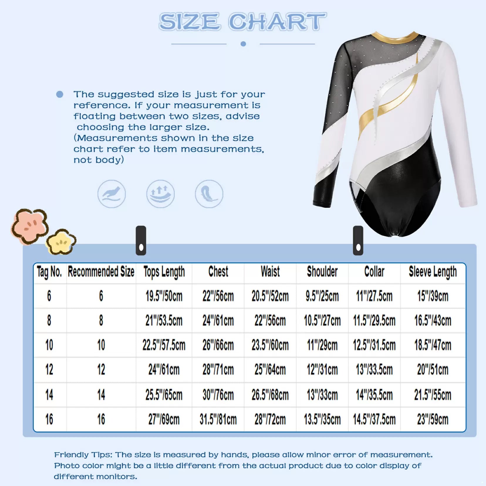 Kids Girls Long Sleeve Hollow Back Dance Leotards