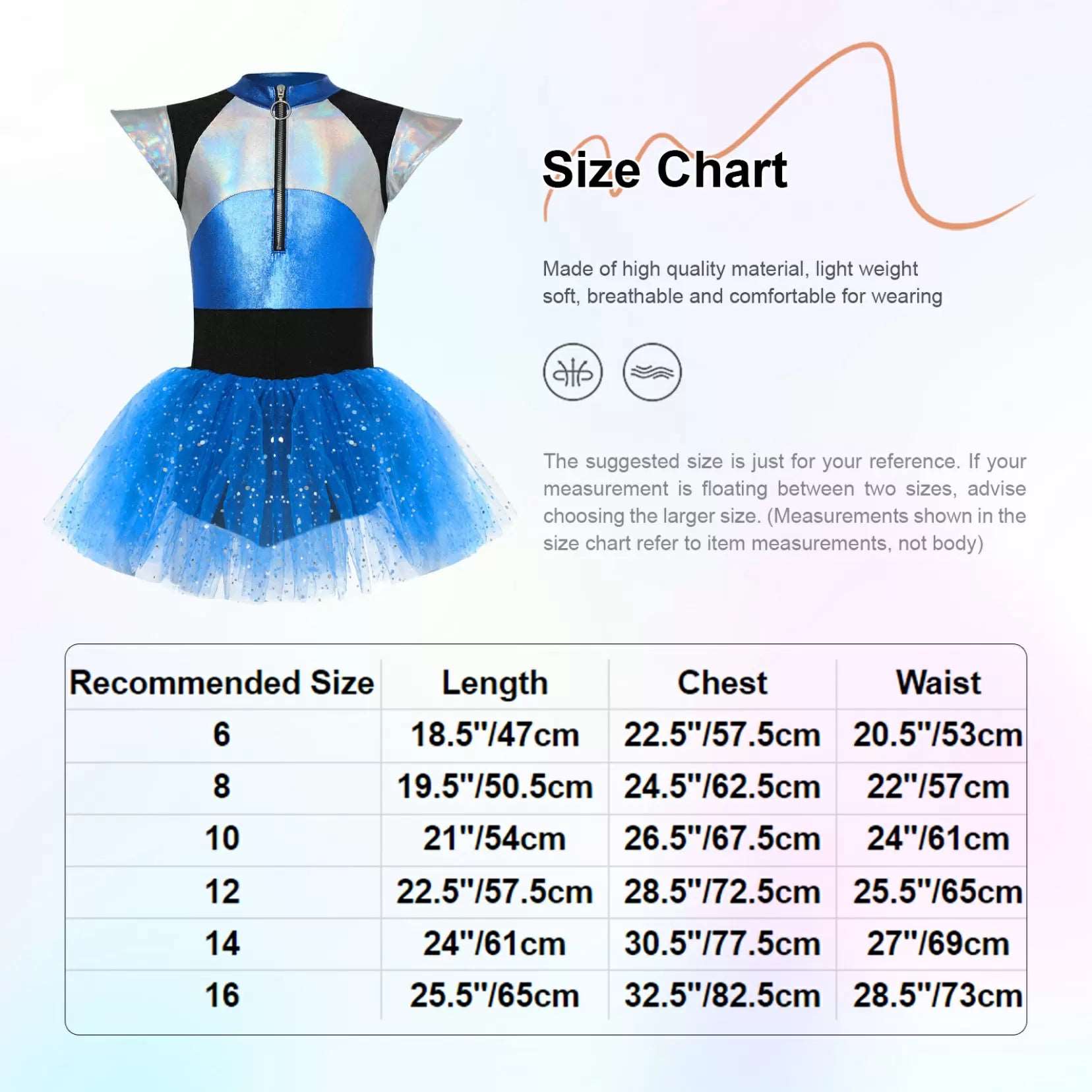 Kids Girls Alien Costume Flutter Sleeve Tutu Dress