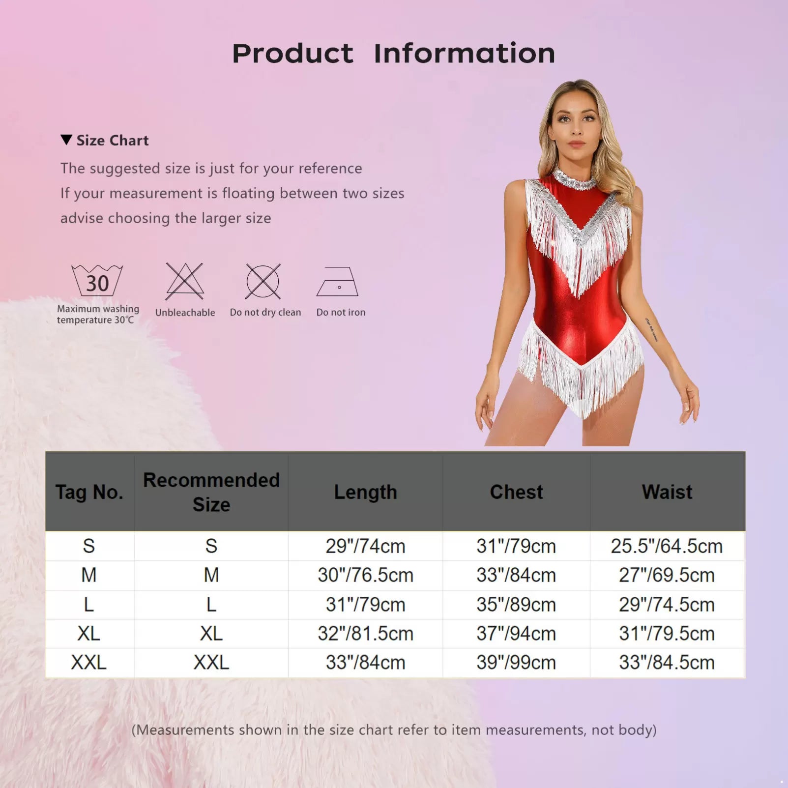 Women Sequins Tassel Sleeveless Latin Dance Leotard