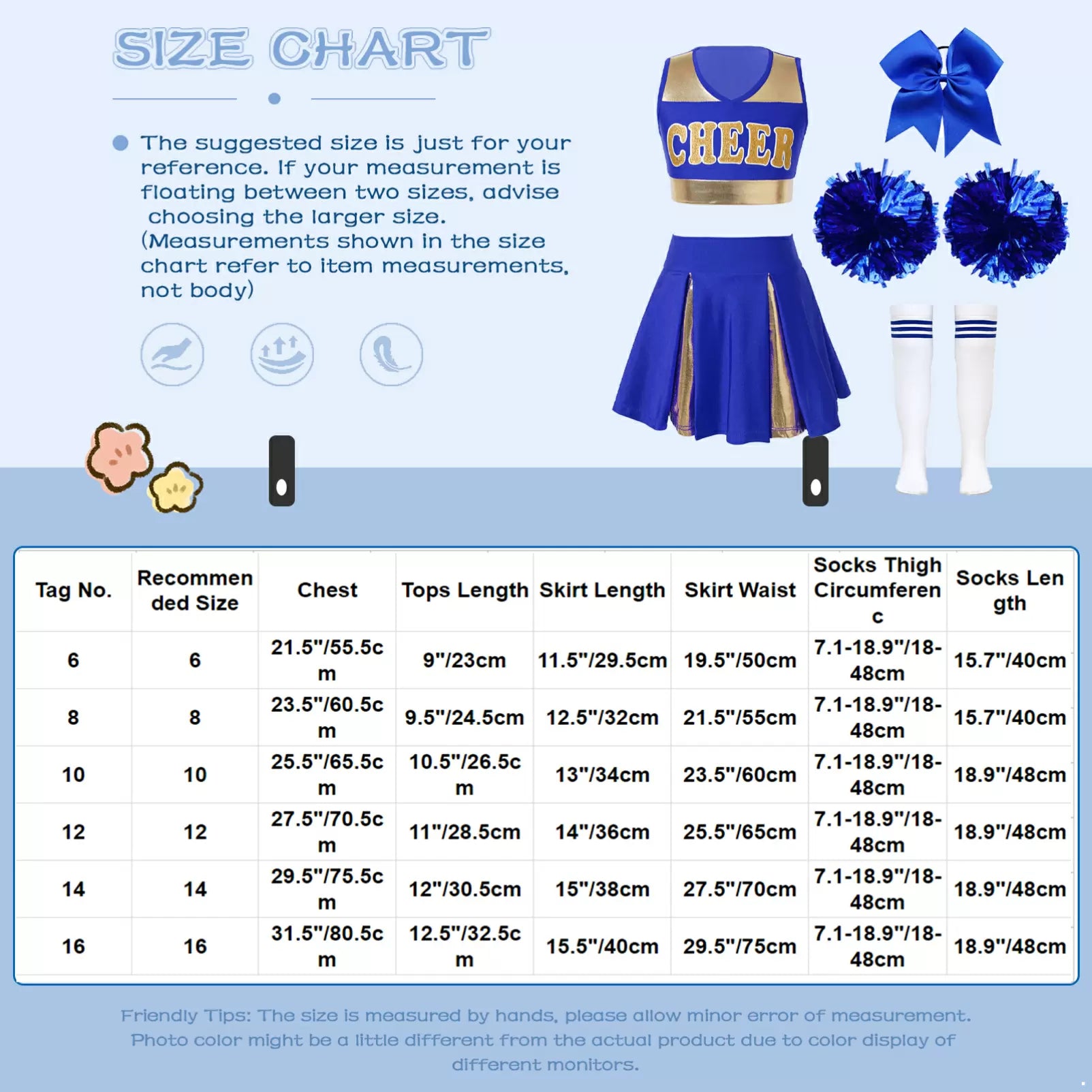 Kids Girls Sleeveless Crop Top and Skirt Cheerleading Dance Sets