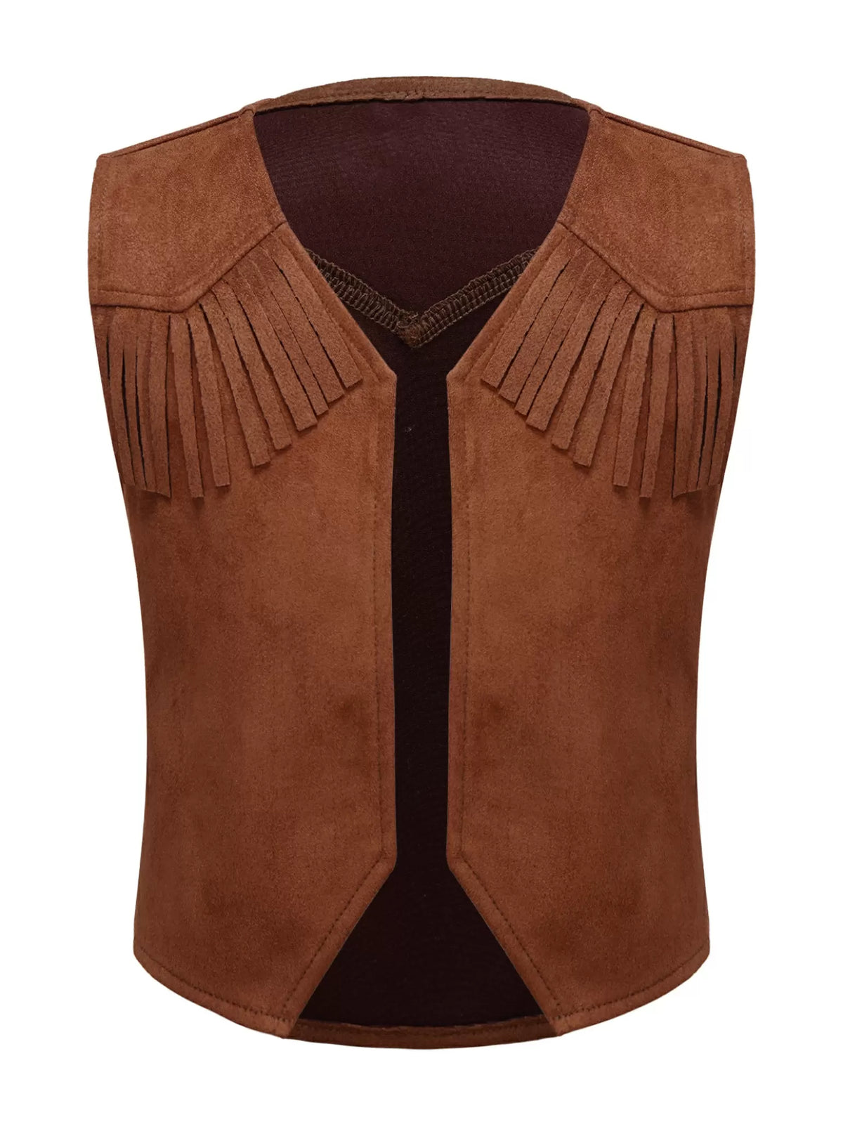 Kids Boys Sleeveless Cowboy Fringe Vest Halloween Costume