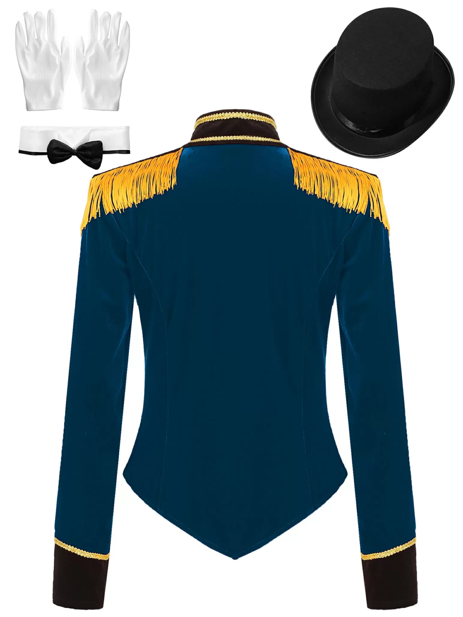 Women Long Sleeve Jacket with Hat Circus Costume Set