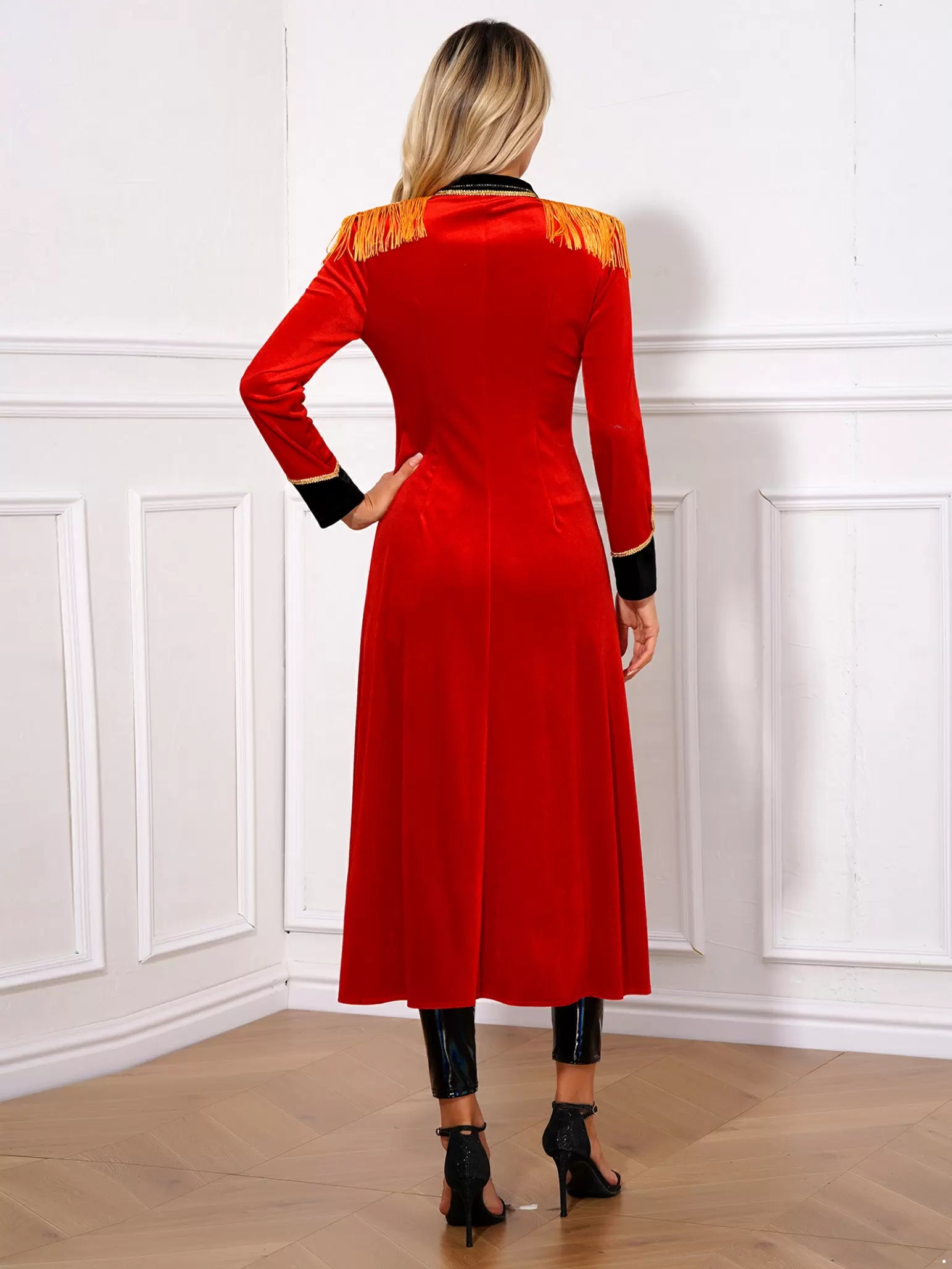 Women Long Sleeve Velvet Renaissance Gothic Long Jacket