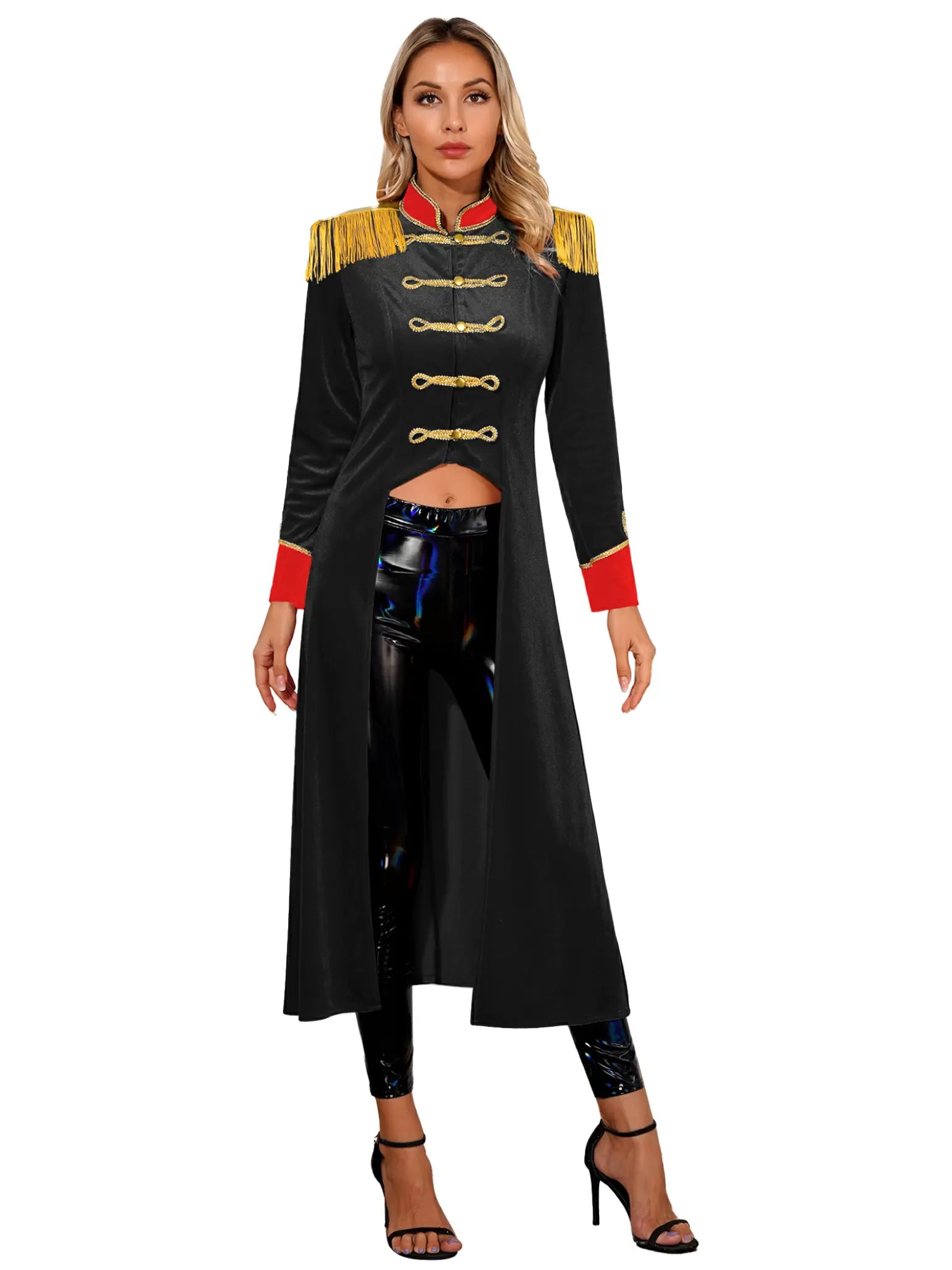 Women Long Sleeve Velvet Renaissance Gothic Long Jacket