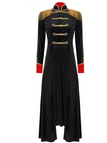 Women Long Sleeve Velvet Renaissance Gothic Long Jacket