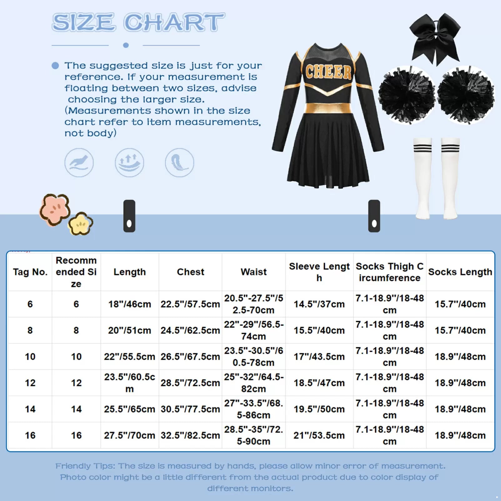 Kids Girls Cheerlead Dance Letter Print A-line Dress Set