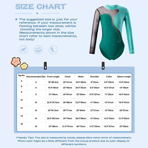 Kids Girls Long Sleeve Hollow Back Skating Leotard