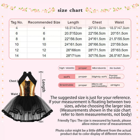 Kids Girls Halter Neck Sequins Ruffle Ballet Tutu Dress