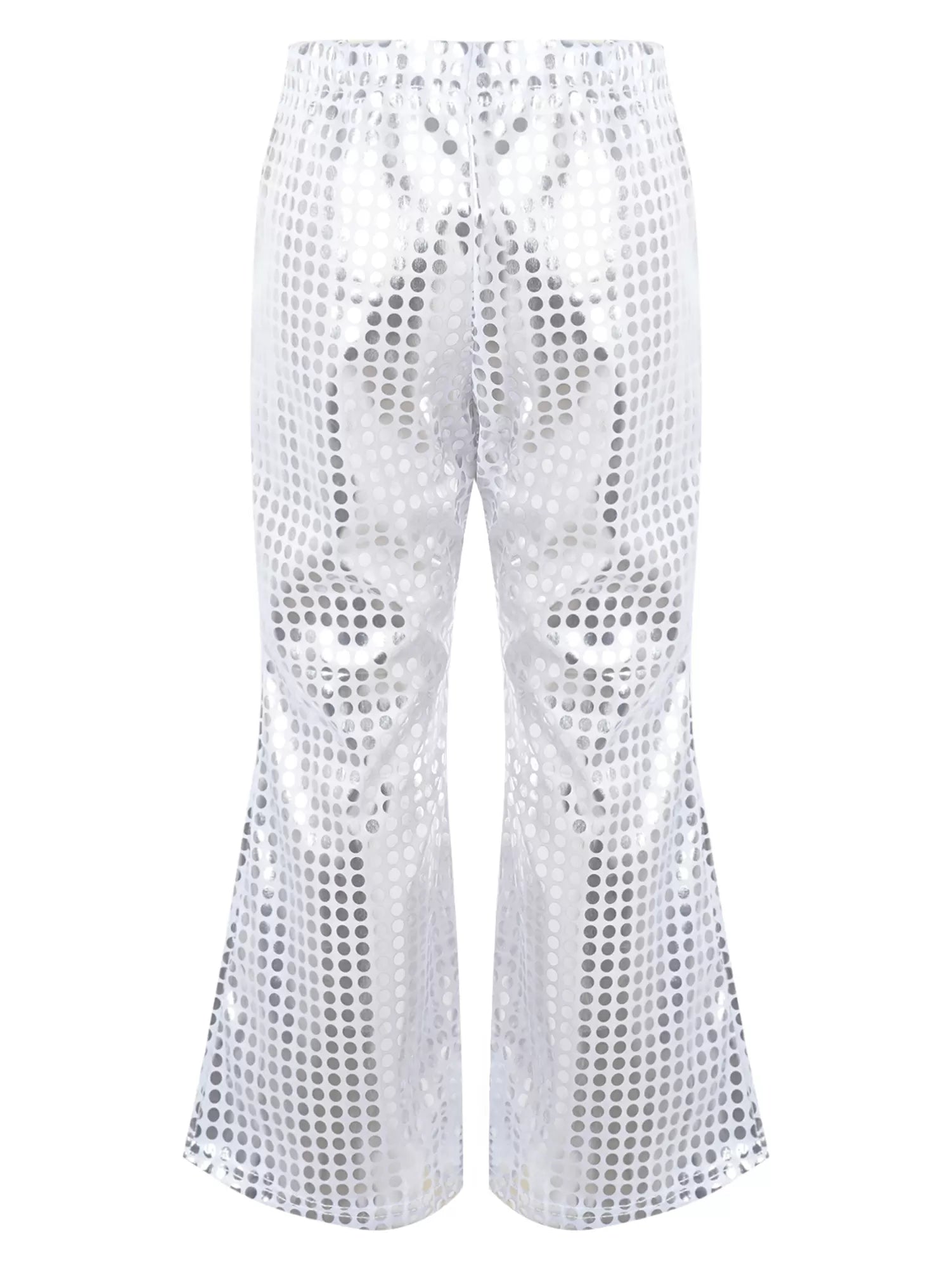 Kids Shiny Sequins Flared Jazz Pants Stage Performance Pants