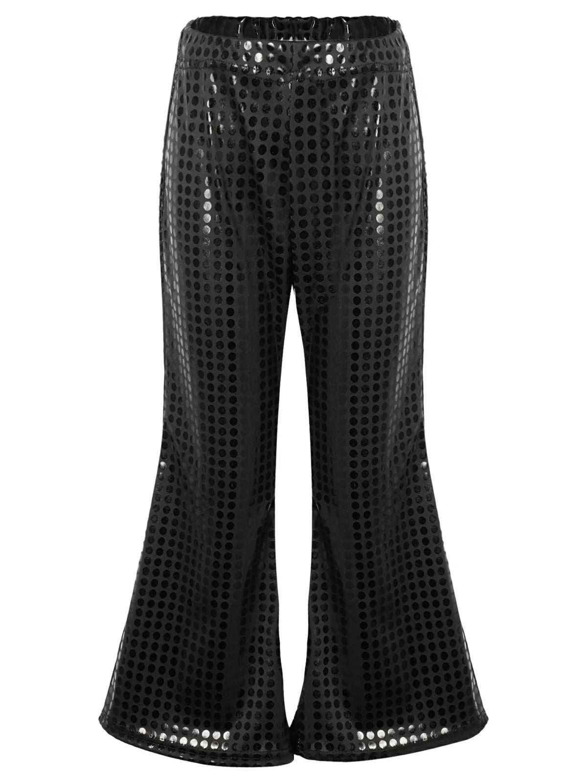 Kids Shiny Sequins Flared Jazz Pants Stage Performance Pants