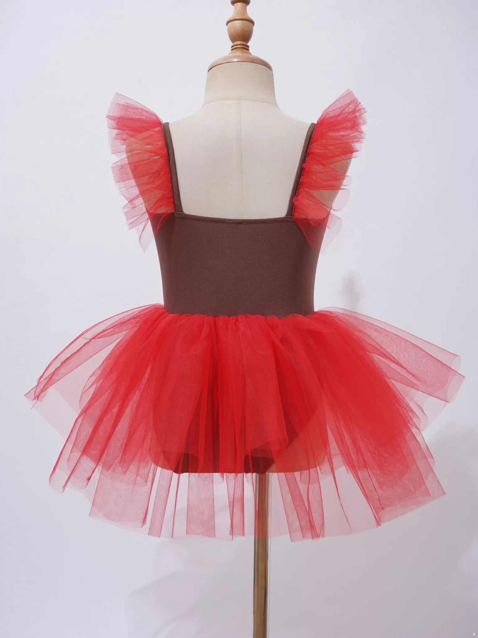 Girls Gingerbread Man Costume Christmas Dance Tutu Dress Leotard - TSSOE