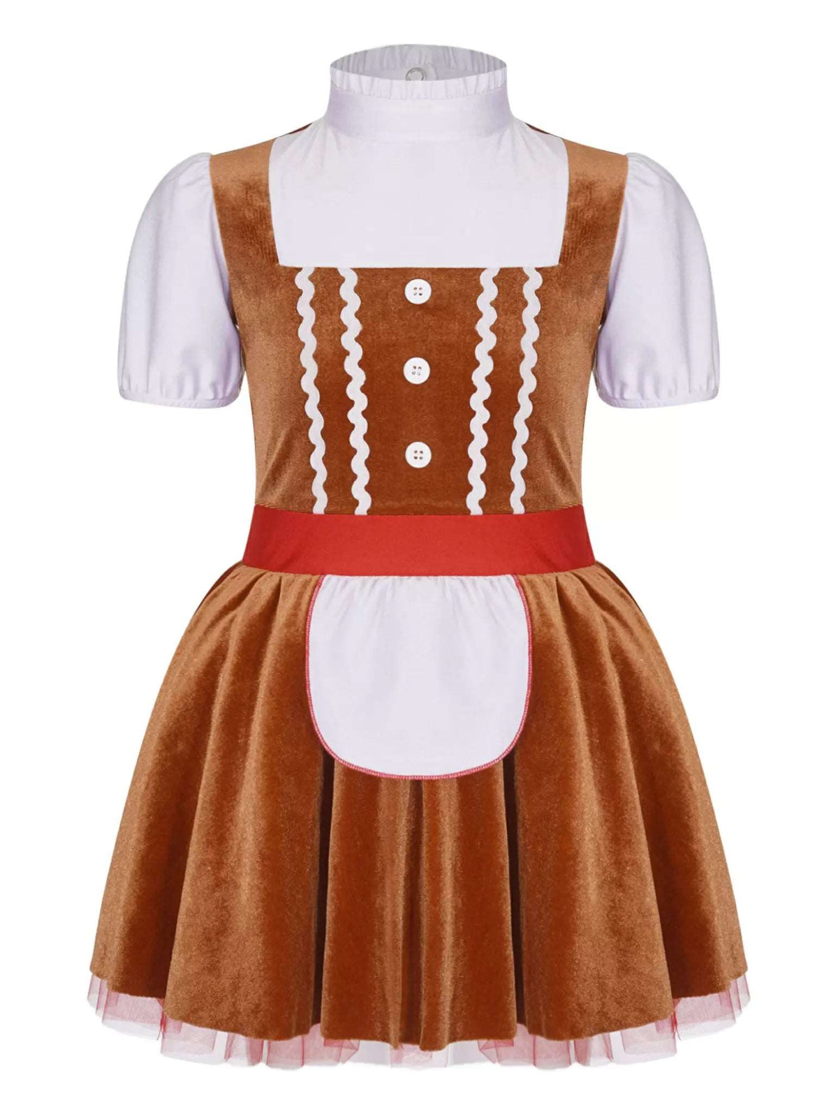 Girls Gingerbread Man Dresses for Christmas Cosplay Party Dress Up - TSSOE