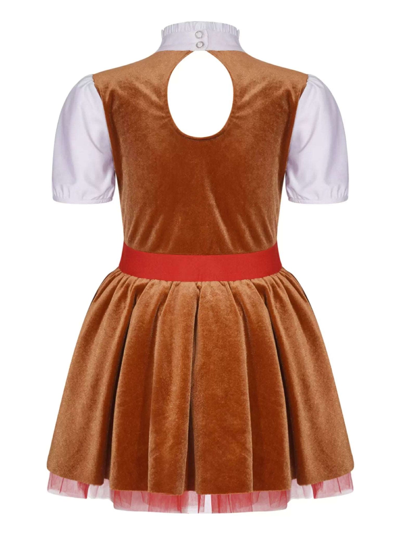 Girls Gingerbread Man Dresses for Christmas Cosplay Party Dress Up - TSSOE