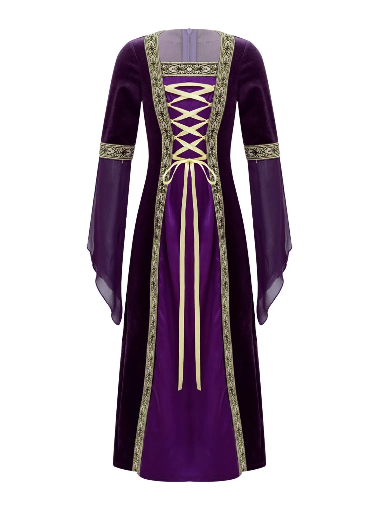 Girls Medieval Renaissance Costume Long Sleeve Vintage Dress - TSSOE