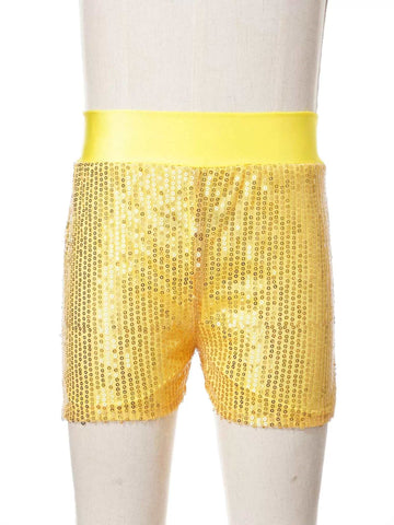 Girls Sparkly Sequins Dance Shorts Jazz Latin Performance Costume - TSSOE