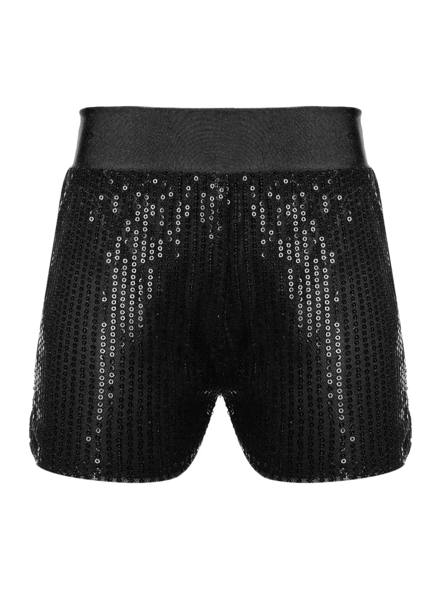 Girls Sparkly Sequins Dance Shorts Jazz Latin Performance Costume - TSSOE