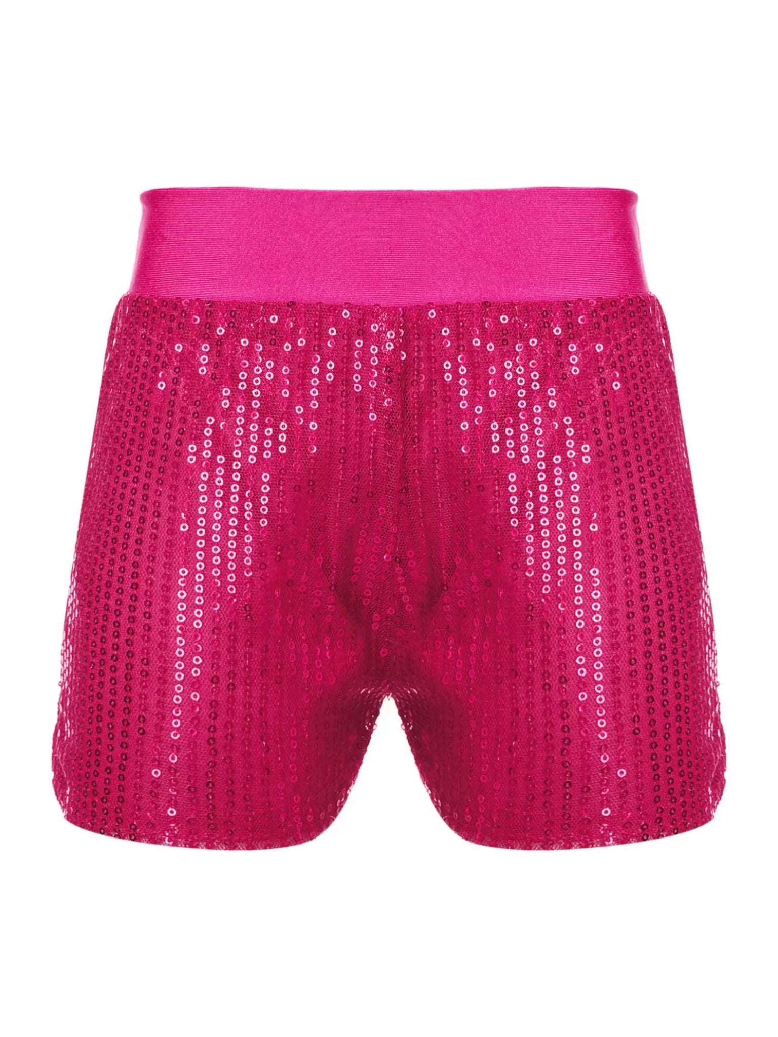 Girls Sparkly Sequins Dance Shorts Jazz Latin Performance Costume - TSSOE