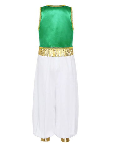 Kids Boys 2pcs Sleeveless Arabian Prince Costume Set - TSSOE