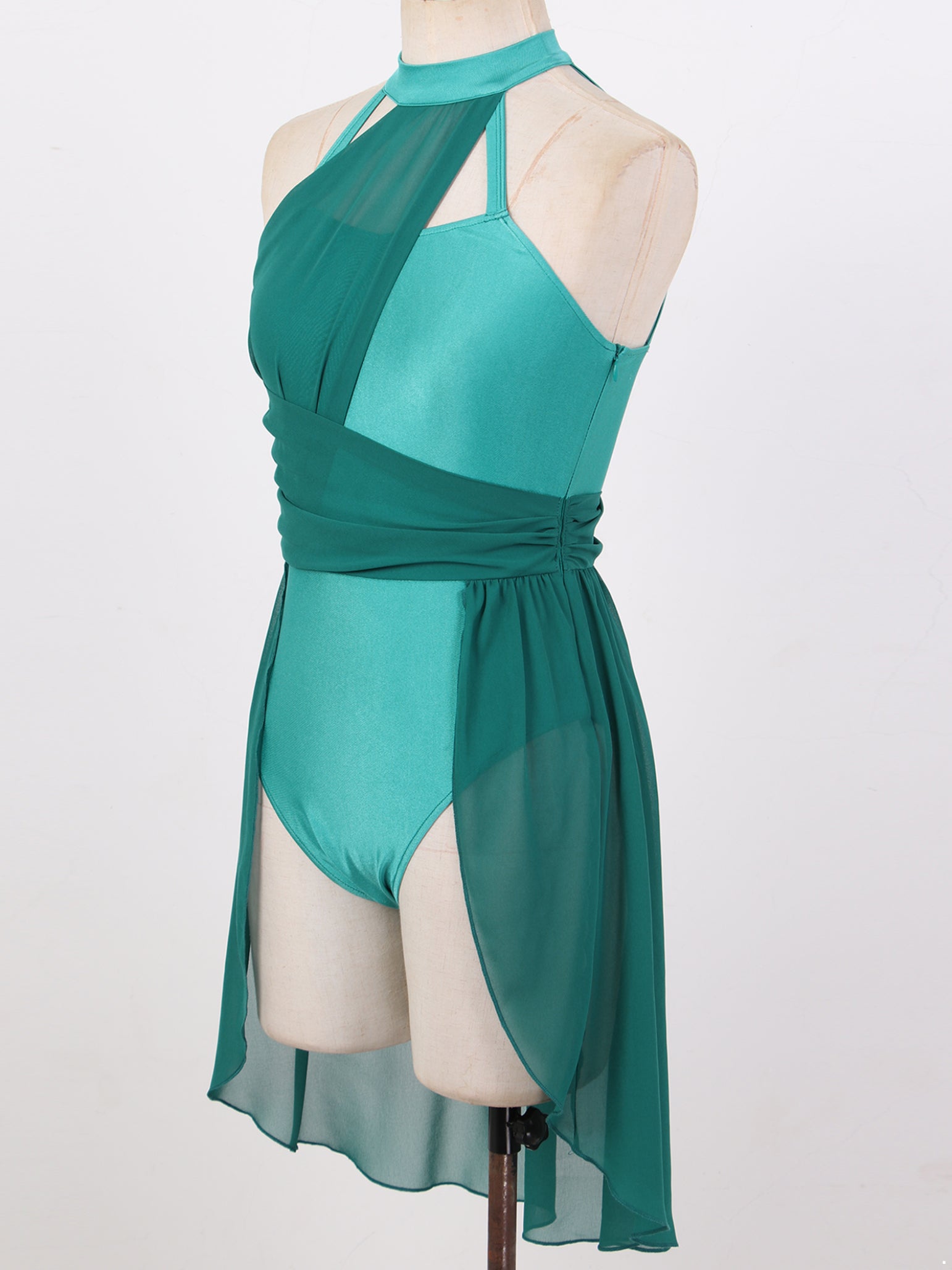 Robe de danse contemporaine lyrique en mousseline de soie pour femmes