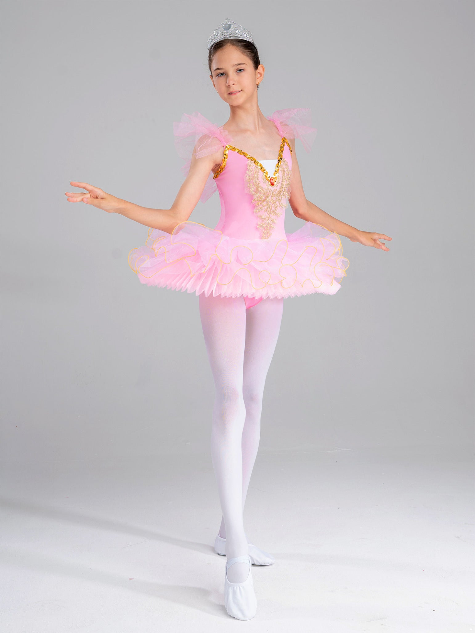 Kids Girls Swan Lake Ballet Dance Dress Princess Tutu Ballerina Costume