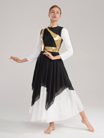 Women Turtleneck Praise Dance Dress