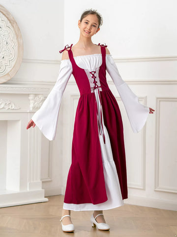 Costume da principessa medievale per bambina in abito rinascimentale