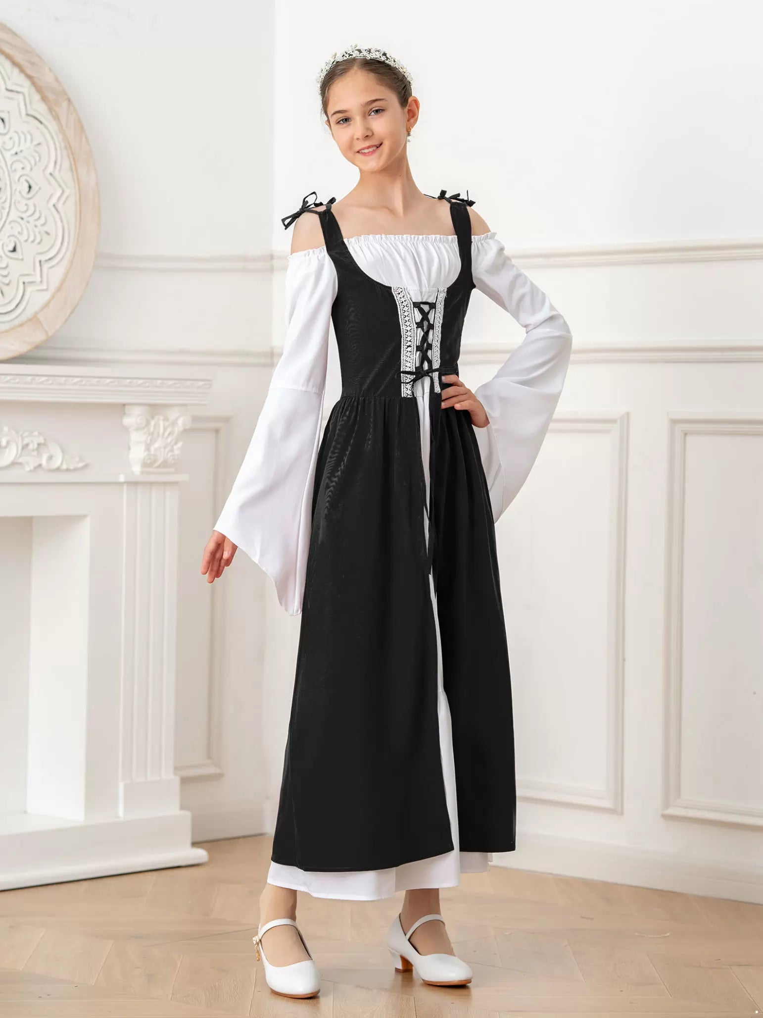 Girls Renaissance Dress Medieval Princess Costume