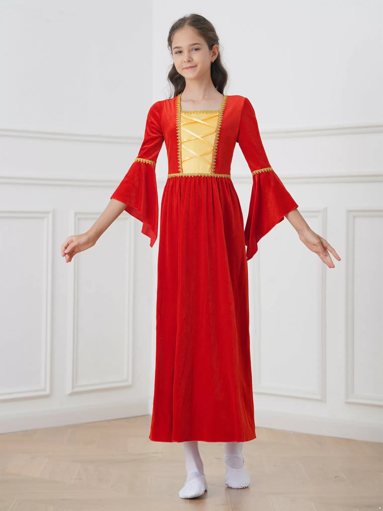 Robe Renaissance pour filles, Costume de Cosplay de princesse médiévale