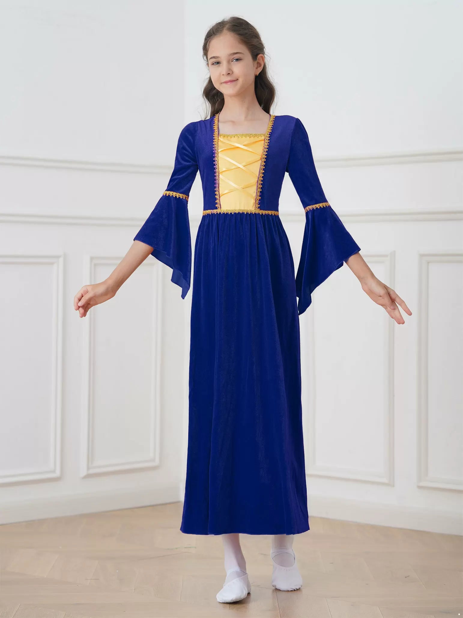 Robe Renaissance pour filles, Costume de Cosplay de princesse médiévale