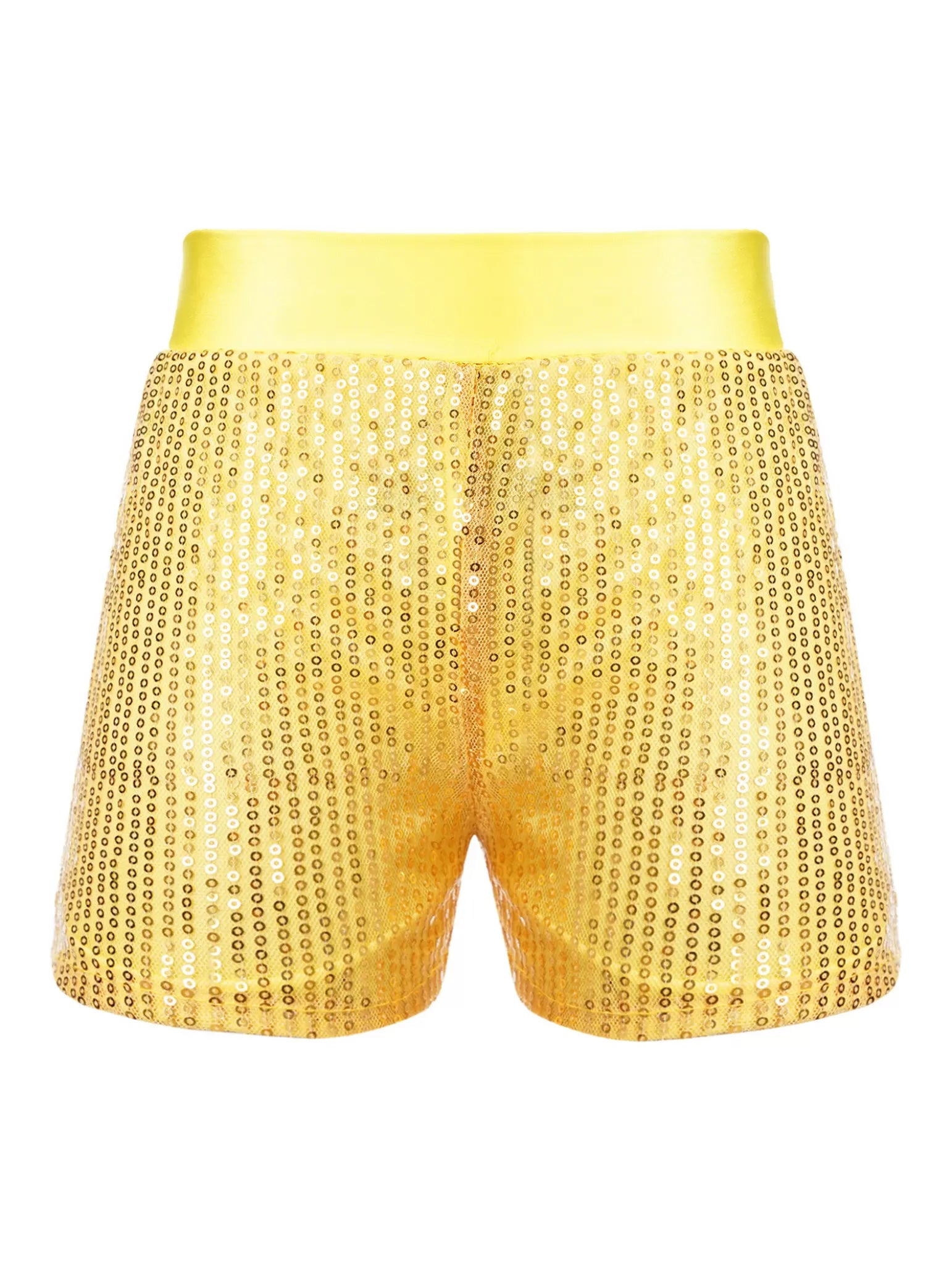 Girls Sparkly Sequins Dance Shorts Jazz Latin Performance Costume