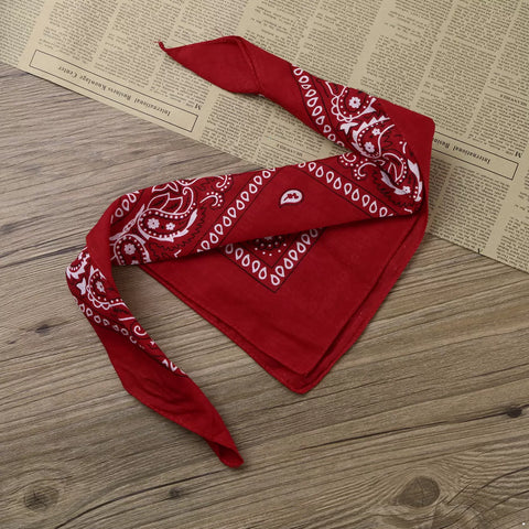 Western Cowboy Costume Paisley Bandanna with Hat Cosplay Accessories