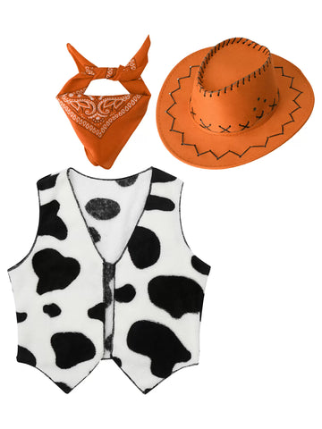 Costume de cowboy pour enfants, tenue d'halloween pour jeu de rôle de rodéo occidental