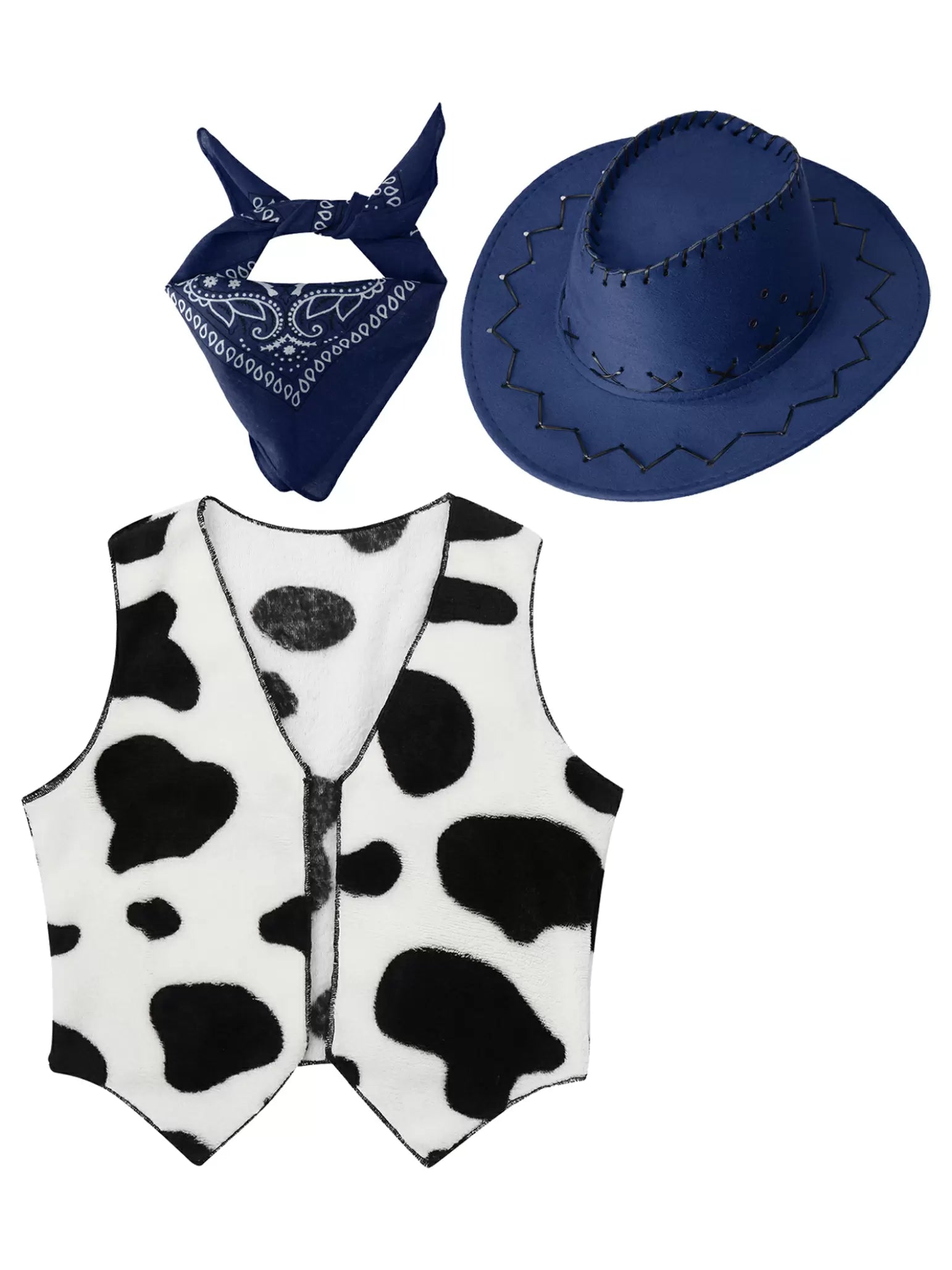 Costume da cowboy per bambini Vestito da vestire per giochi di ruolo da rodeo occidentale di Halloween