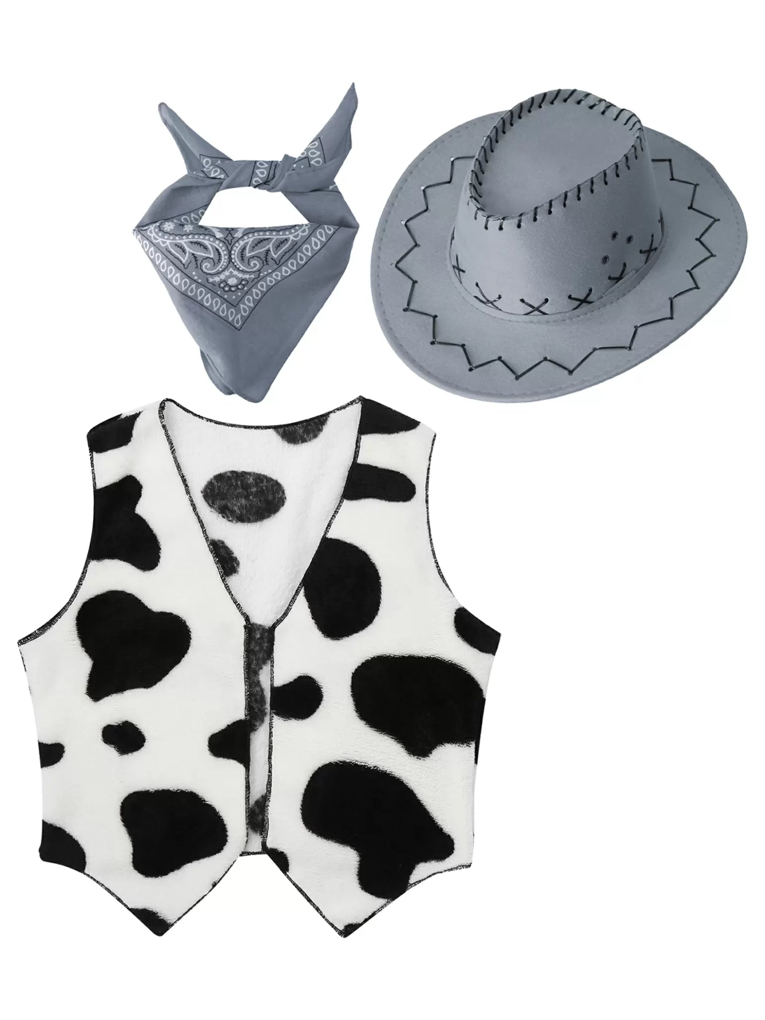 Costume da cowboy per bambini Vestito da vestire per giochi di ruolo da rodeo occidentale di Halloween