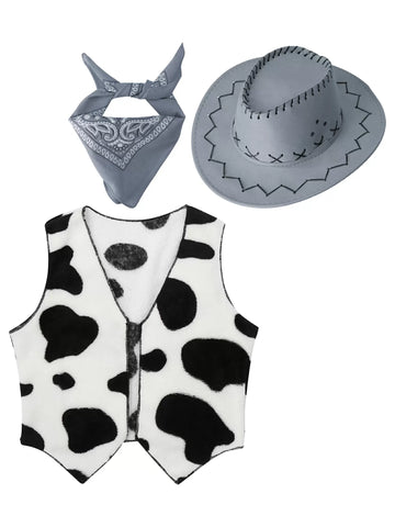 Costume de cowboy pour enfants, tenue d'halloween pour jeu de rôle de rodéo occidental