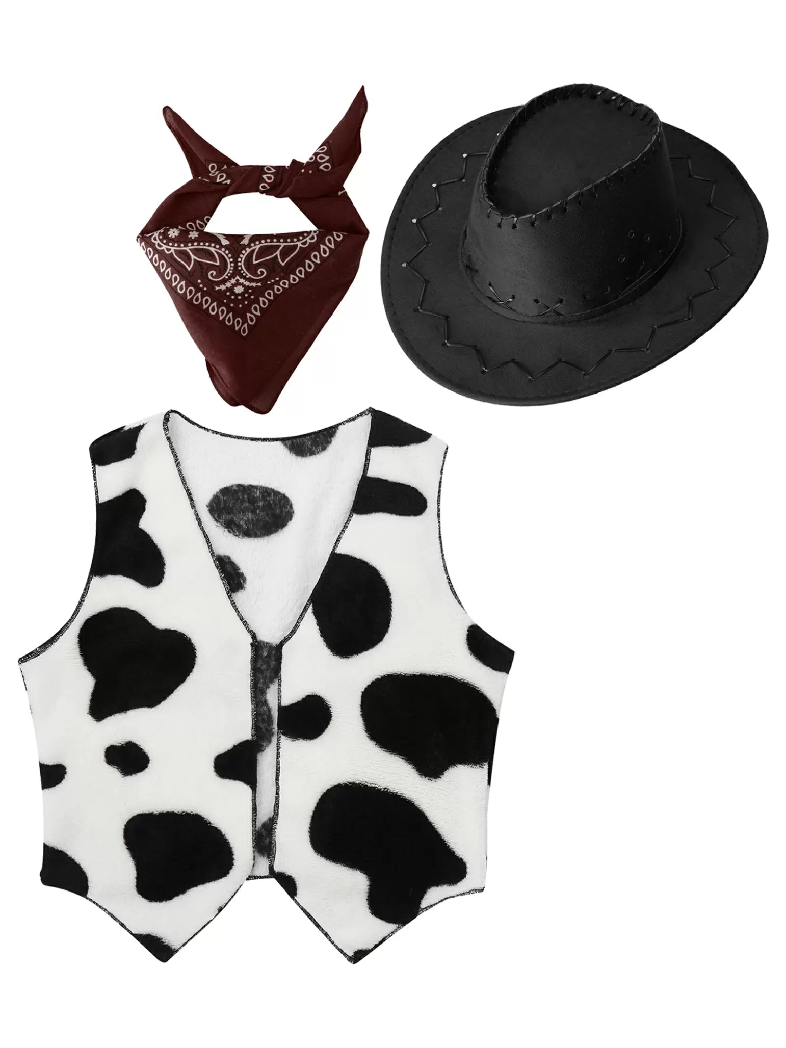 Costume de cowboy pour enfants, tenue d'halloween pour jeu de rôle de rodéo occidental