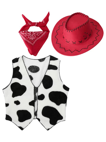 Costume da cowboy per bambini Vestito da vestire per giochi di ruolo da rodeo occidentale di Halloween