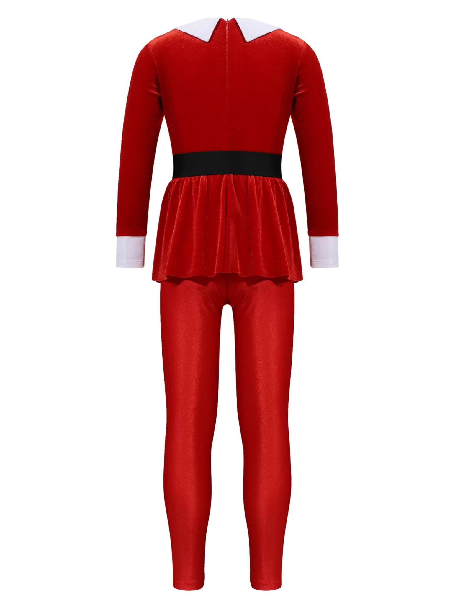 Girls Christmas Costume Mrs Santa Claus Jumpsuit for Cosplay Party