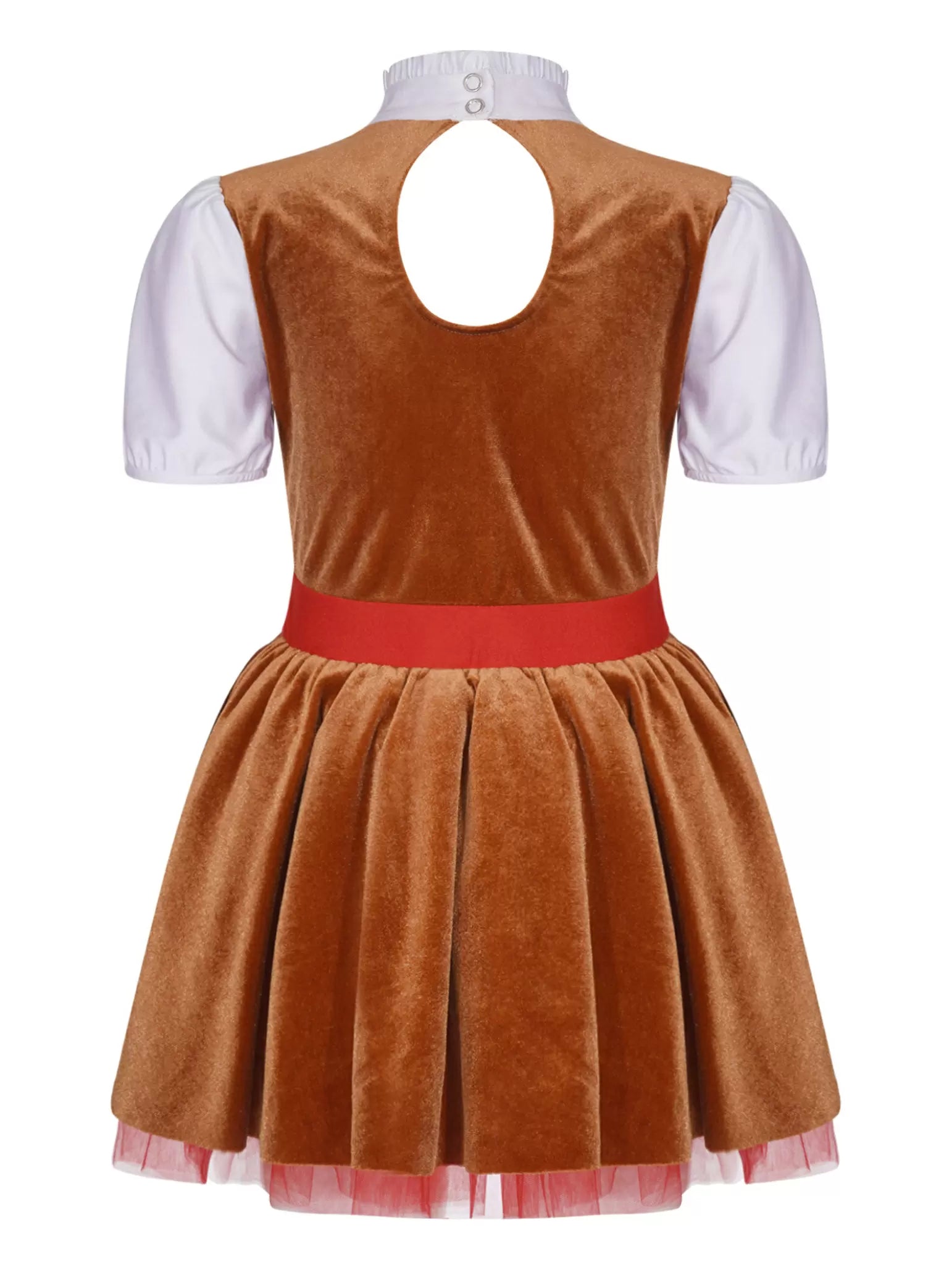 Girls Gingerbread Man Dresses for Christmas Cosplay Party Dress Up