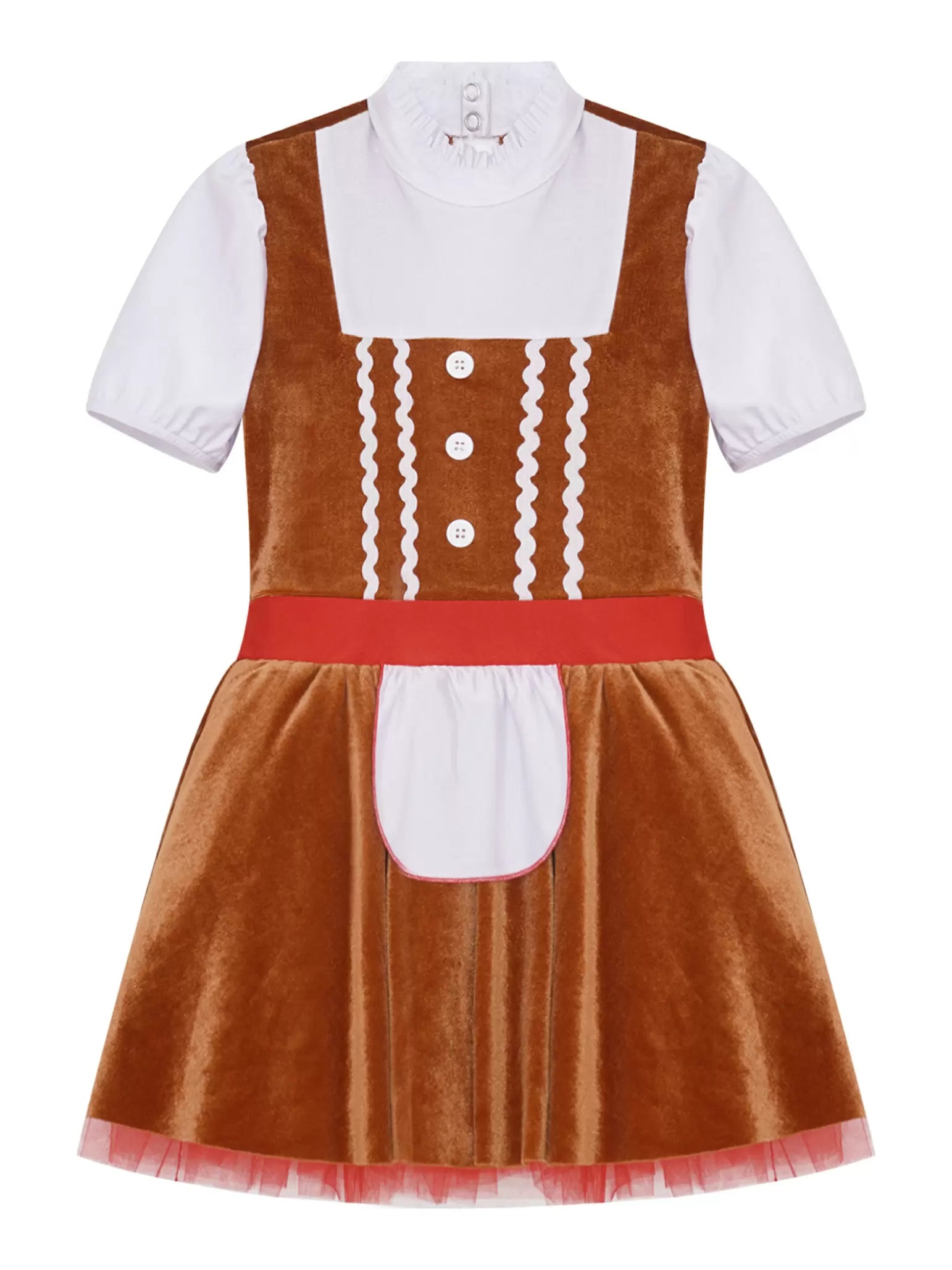 Girls Gingerbread Man Dresses for Christmas Cosplay Party Dress Up