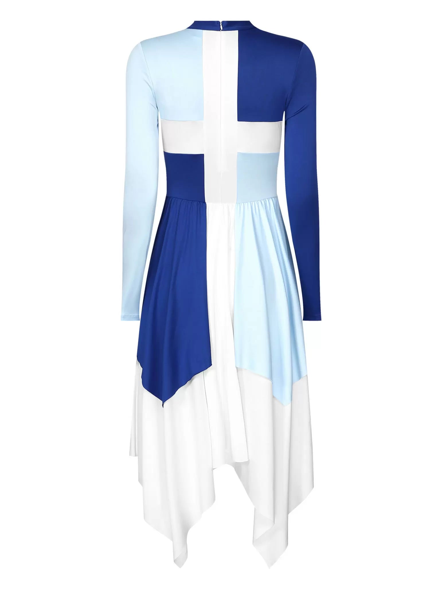 Women Color Block Liturgical Praise Dance Dress