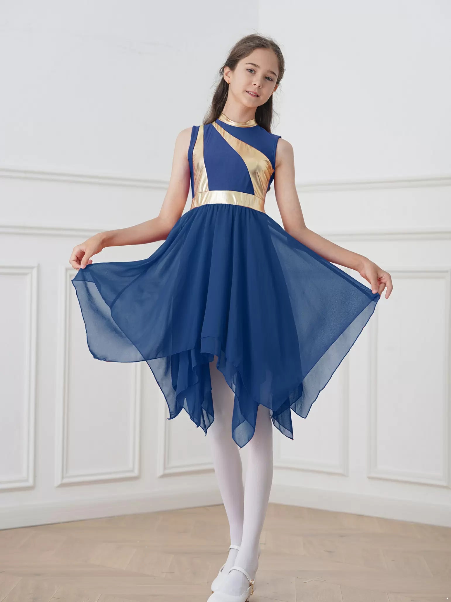 Robe de danse de louange lyrique pour enfants filles, Costume de culte liturgique