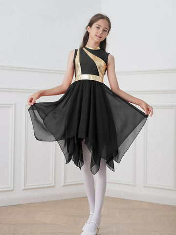 Robe de danse de louange lyrique pour enfants filles, Costume de culte liturgique